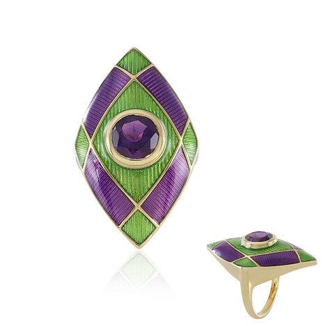 Bague en argent et Améthyste (Adela Silber)