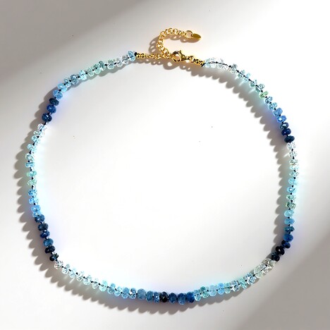 Collana in argento con Acquamarina Santa Maria (Adela Silber)