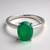 Anello in argento con Calcedonio Verde