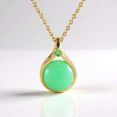 Collana in argento con Crisoprasio (KM by Juwelo)