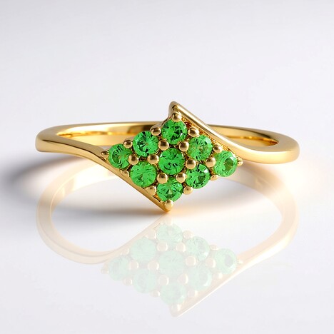 Anello in argento con Lemshuku Tsavorite
