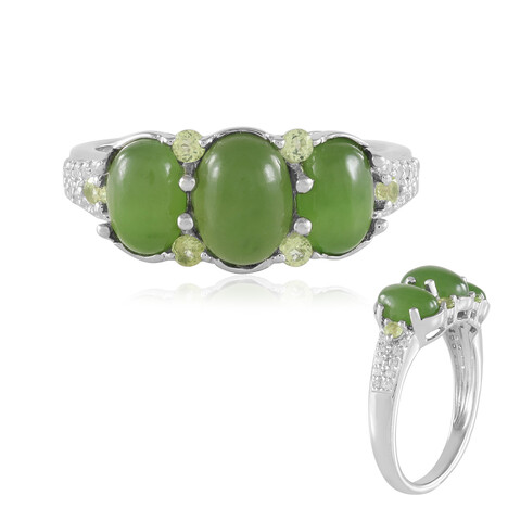 Kanadische Jade-Silberring