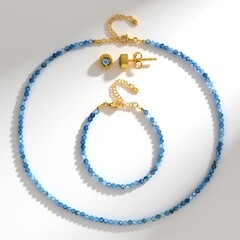 Parure in argento con Acquamarina Brasiliana