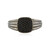 Schwarzer Spinell-Herren-Silberring