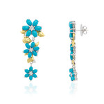 Sleeping Beauty-Türkis-Silberohrringe (Dallas Prince Designs)