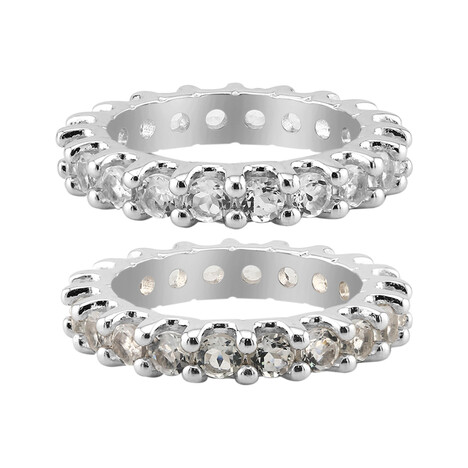 Anello in argento con Topazio Bianco