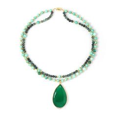 Collana in argento con Onice Verde (Adela Silber)