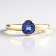 Gouden ring met een AAA tanzaniet