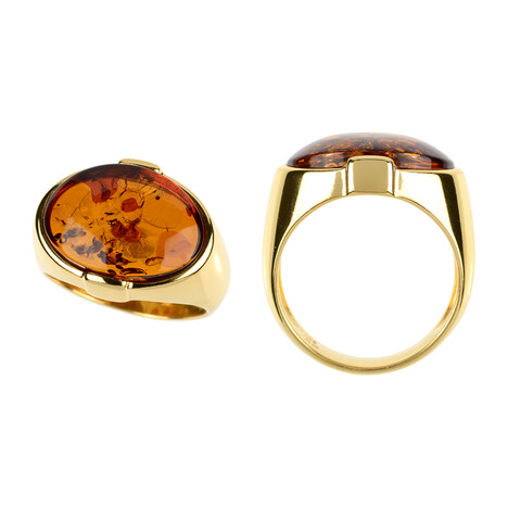 Baltischer Bernstein-Silberring (dagen)