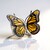 Anello in argento con Ambra Baltica Cognac (dagen)