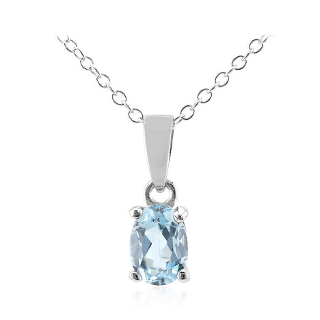 Collana in argento con Topazio Blu Cielo