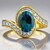Anello in argento con Fluorite Blu Caraibico