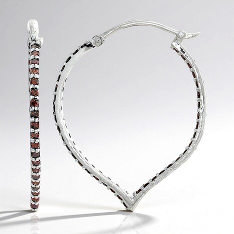 Orecchini placcati in platino con Diamante Fancy