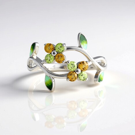 Anello in argento con Peridoto