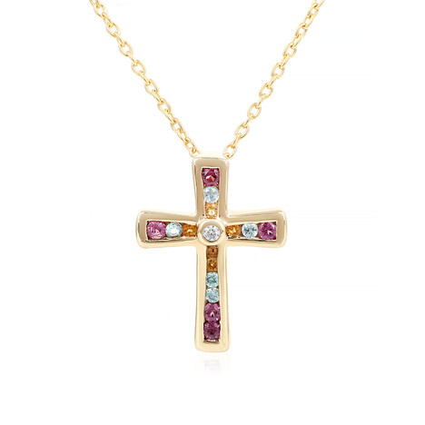 Edelstein-Silberhalskette