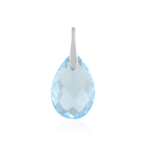Ciondolo in platino con Topazio Blu Cielo