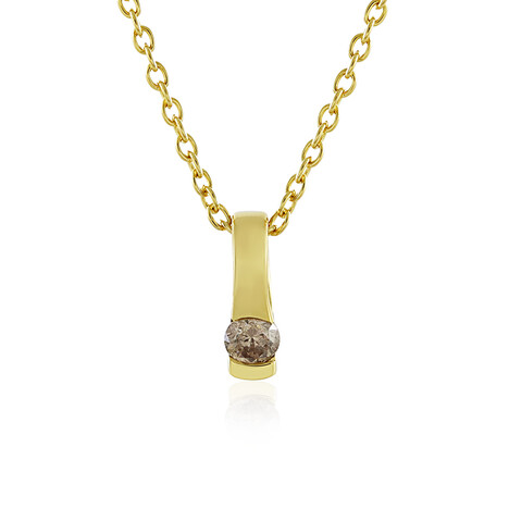 Collier en argent et Diamant champagne I4