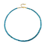 Blauer Apatit-Silberhalskette