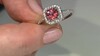 Anillo en plata con Zircón rosado
