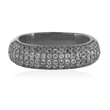 Anello in argento con Topazio Bianco