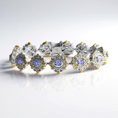 Bracciale in argento con Tanzanite (Gems en Vogue)