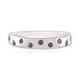 Zilveren ring met I2 paarse diamanten