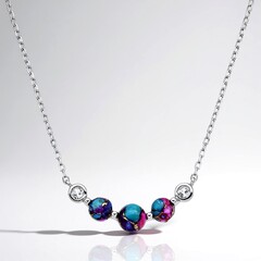 Collana in argento con Mosaico turchese