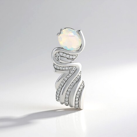 Ciondolo in argento con Opale di Welo (SAELOCANA)
