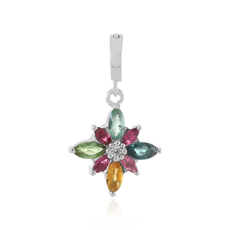Fancy Tourmaline Silver Pendant