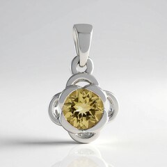 Ciondolo in argento con Berillo Giallo