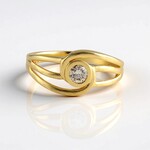 Anello in argento con Diamante Champagne I2 (de Melo Essence)