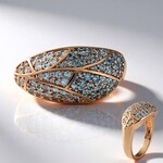 Anello in argento con Topazio Blu Londra (KM by Juwelo)