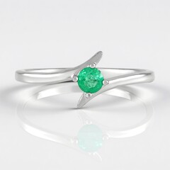 Anello in argento con Smeraldo Colombiano