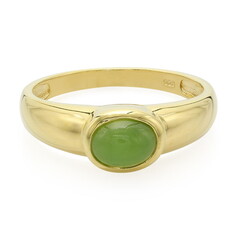 Anillo de hombre en plata con Crisoprasa imperial