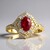 Bague en or et Rubis du Mozambique (CIRARI)