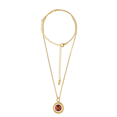 Collana in argento con Ambra Baltica color Ciliegia (dagen)