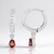 Boucles d'oreilles en argent et Rubis de Tanzanie