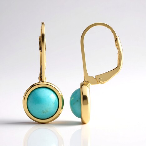 Boucles d'oreilles en argent et Amazonite