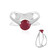 Madagascar Ruby Silver Ring (de Melo Essence)