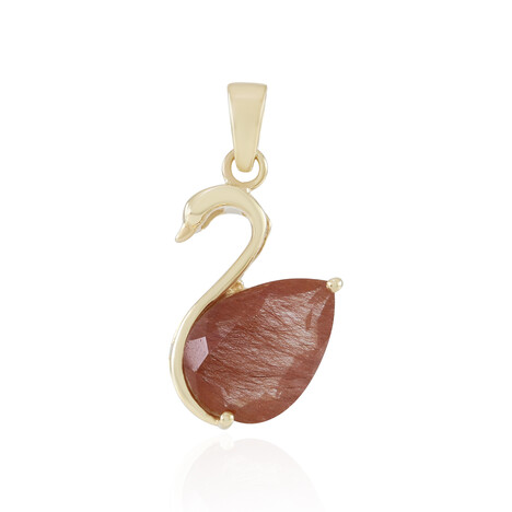 Pendentif en argent et Quartz rutile cuivré