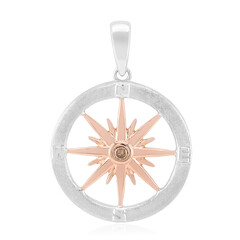 Ciondolo in argento con Diamante Argyle Rose de France I1 (Annette)