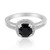 Schwarzer Spinell-Silberring