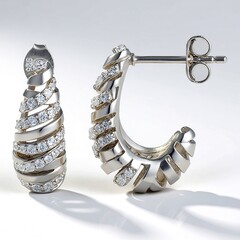 Orecchini in argento con Zircone (Adela Silber)