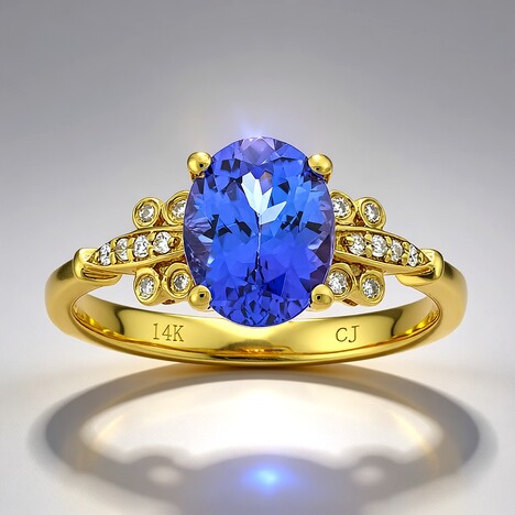 Anello in oro con Tanzanite AAA (CIRARI)