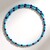Collana rigida in acciaio con Magnesite Blu (Riya)