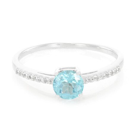 Anello in argento con Fluoroapatite Verde