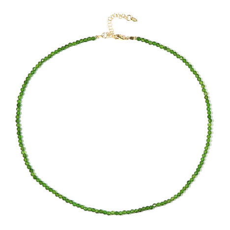 Russischer Diopsid-Silberhalskette