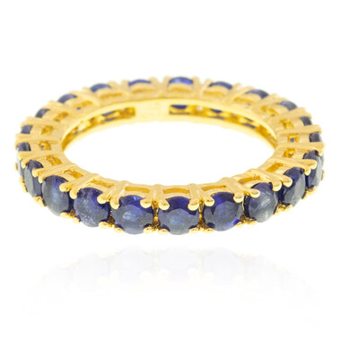Bague en argent et Saphir bleu de Madagascar