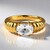 Bague en or et Opale hyalite du Mexique