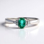 Bague en or et Emeraude de Zambie AAA